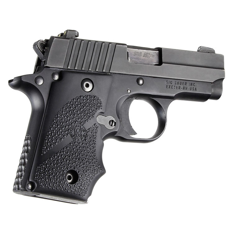 Hogue Sig Sauer P238 Rubber Gripfinger Grooves Black - 38000