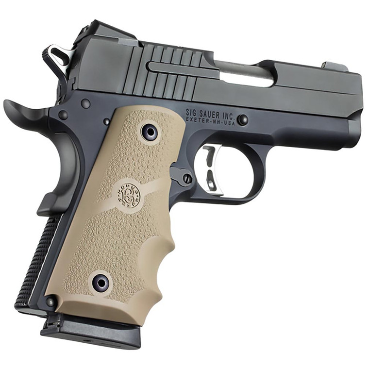 Hogue 1911 Officers Model Rubber Grip With Finger Grooves (fde) - 43003