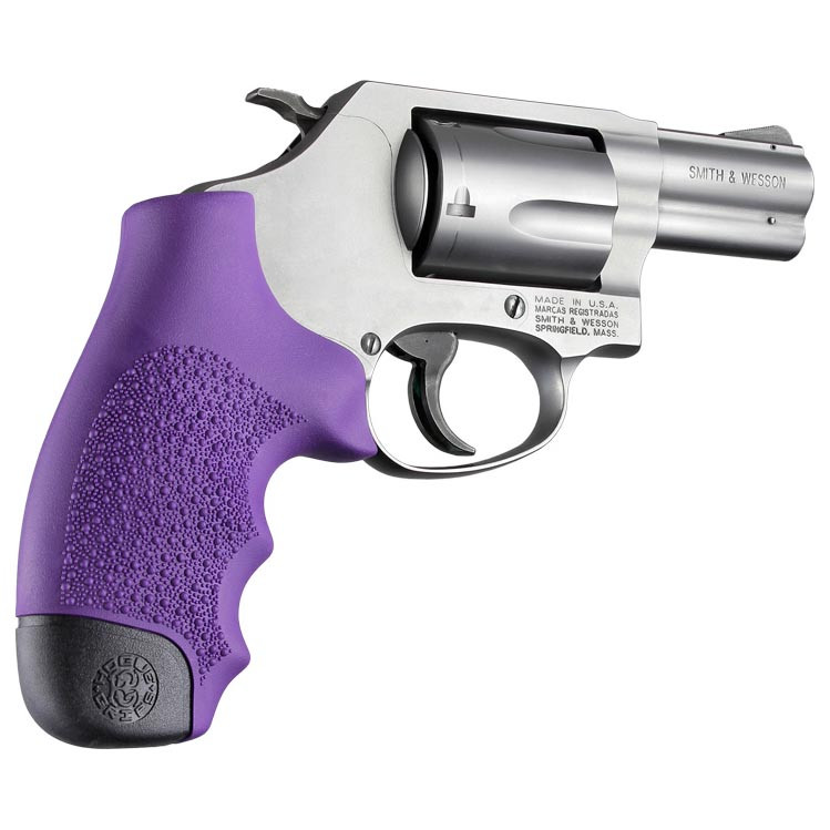 Hogue S&w J Frame Round Butt Rubber Monogrip Purple - 60006