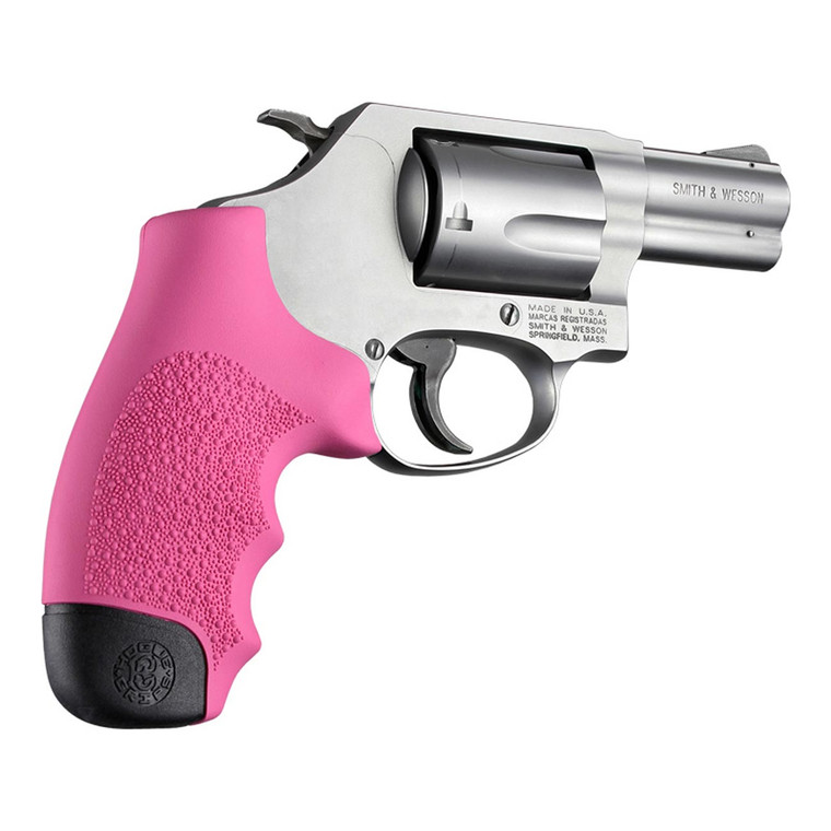 Hogue S&w J-frame Round Butt: Overmolded Rubber Monogrip (pink) - 60007