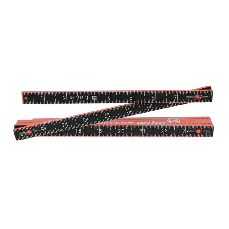Wiha Composite 2 Meter Folding Ruler - Metric/inch - 61606