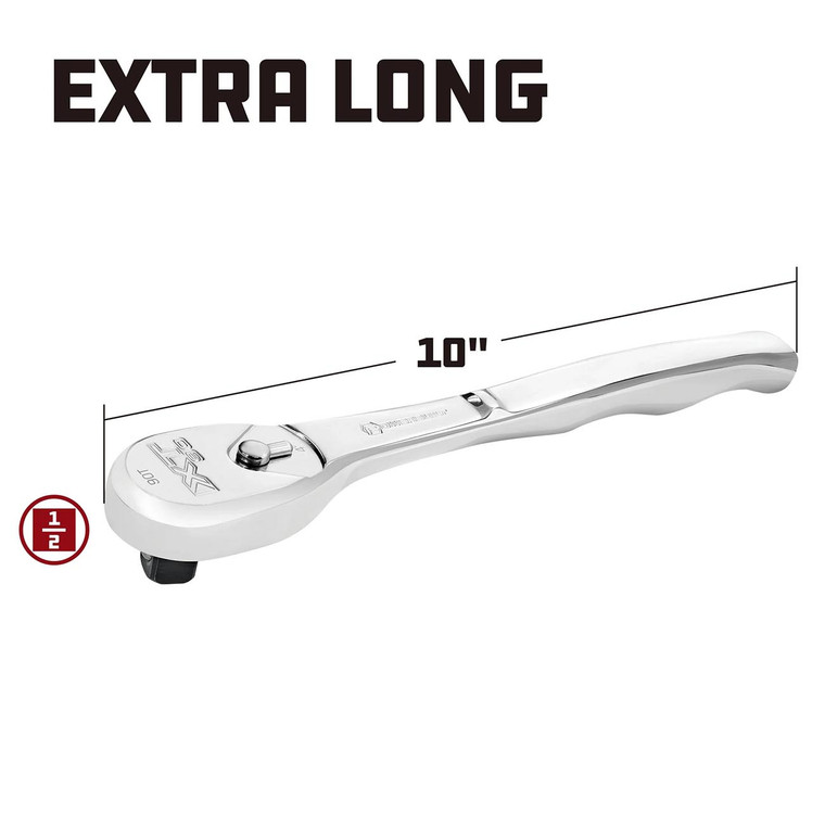 Powerbuilt 90 Tooth Pro Tech Xt90 Professional Ratchet - 1/2" Drive - 649939