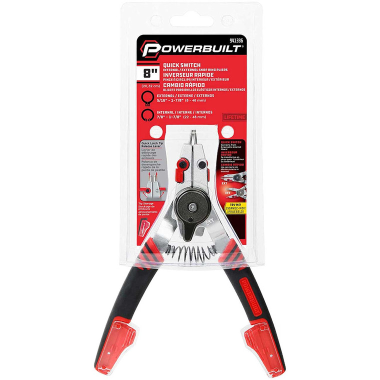 Powerbuilt Combination Switch Internal/external Snap Ring Pliers - 941336