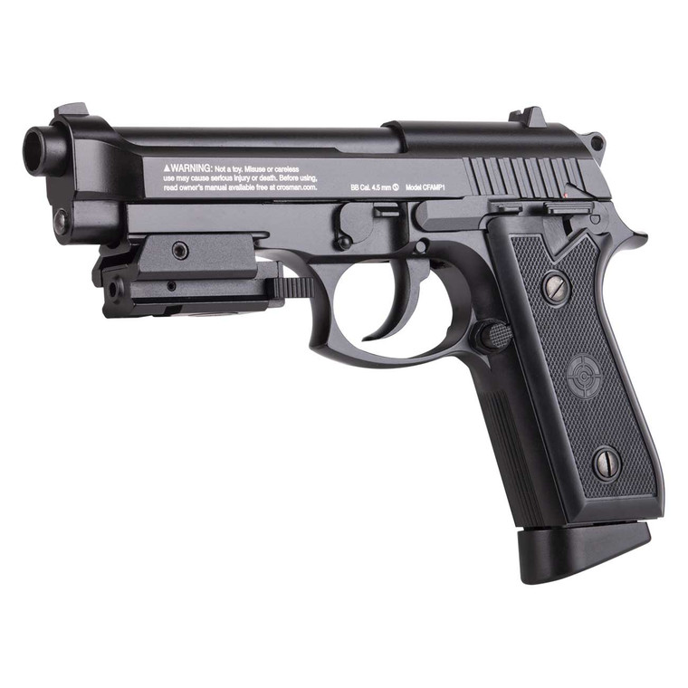 Crosman Full Auto Blowback P1 Co2 Pistol With Red Laser Sight - Black (bb) - CFAMP1L
