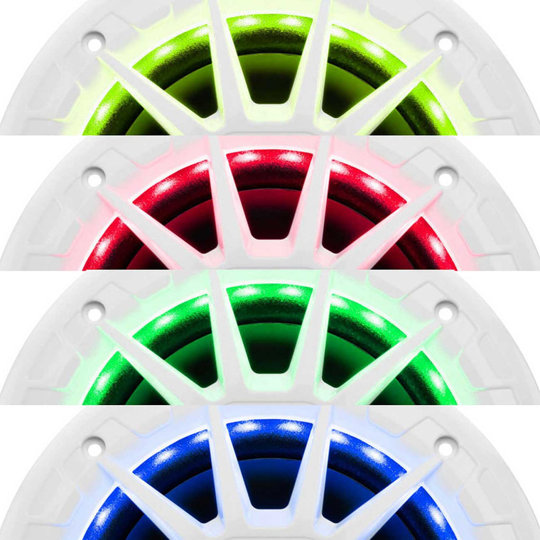 Boss Audio Marine 6.5 2-way Speaker With Rgb Led Illumination (white) - MRGB65