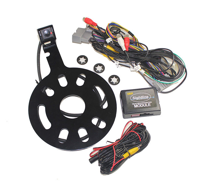 Crux Rear-view Integration System For '07-'18 Jeep Wrangler With Spare Tire Mount Camera - RVCCH-75WT