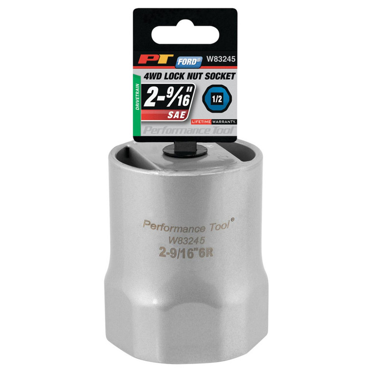 Performance Tool 1/2" Drive Lock Nut/spindle Nut Socket: 2-9/16" (for Manual Dana Hubs) -