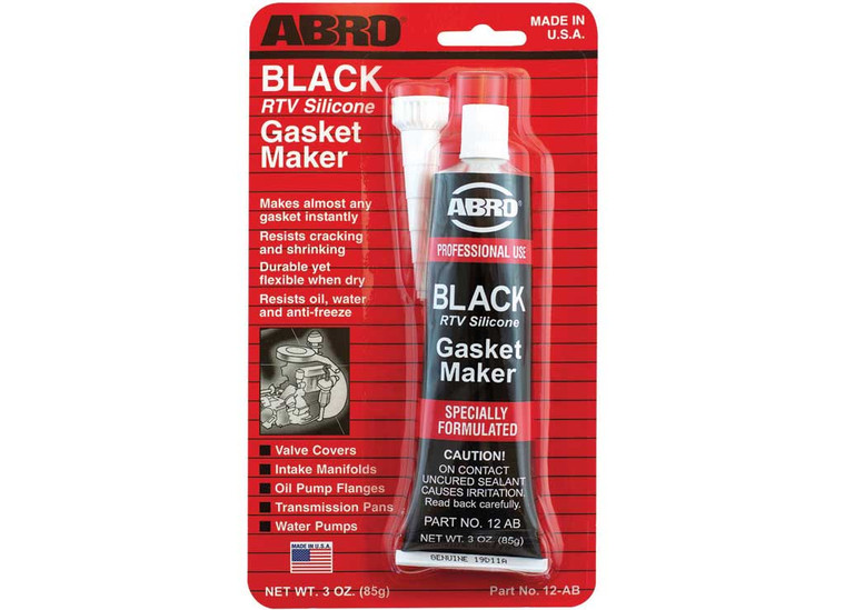 ABRO - Silicone Gasket Maker Black 3 Oz - 12-AB