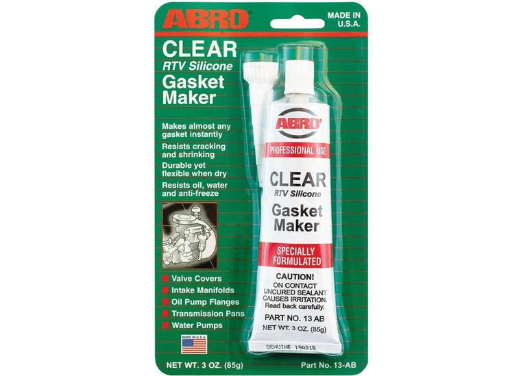 ABRO - Silicone Gasket Maker Clear 3 Oz - 13-AB