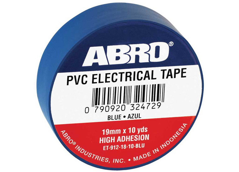 ABRO - Electrical Tape 0.12mm X 18mm X 10 Yds Blue - ET-912-18-10-BLU