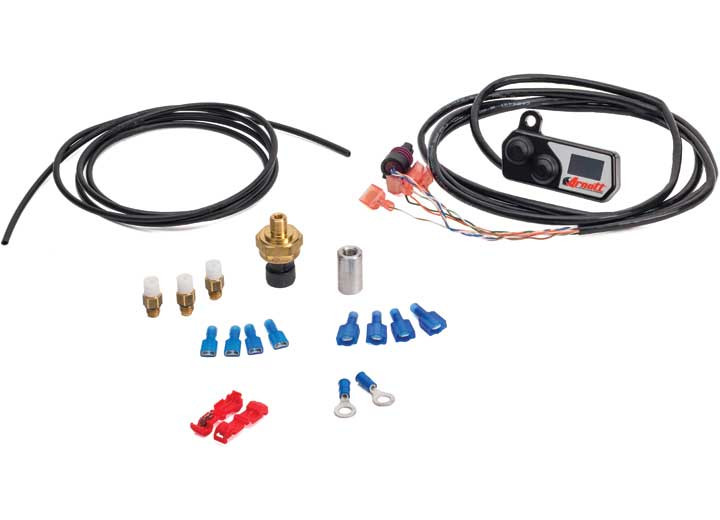 AccuAir Suspension  - Motorcycle Handlebar Push Button Switch With Pressure Gauge Kit Black - K-3114