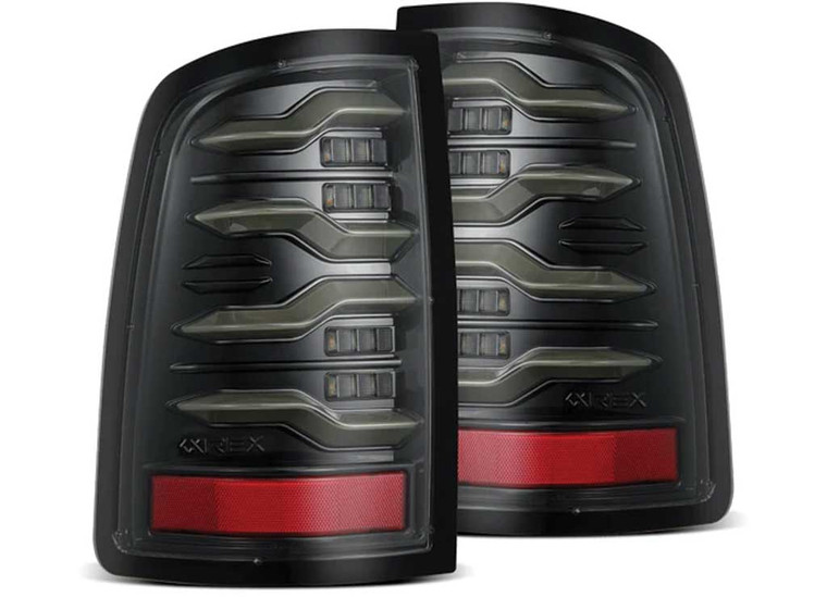 AlphaRex - 0918 Ram 1500/1018 2500/3500/1920 Classic Luxxseries Led Tail Lights Alphablack - 640003