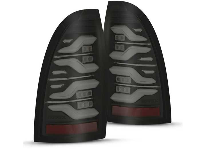 AlphaRex - 0515 Tacoma Luxxseries Led Tail Lights Black W/activation Light & Seq Signal Amber - 680060