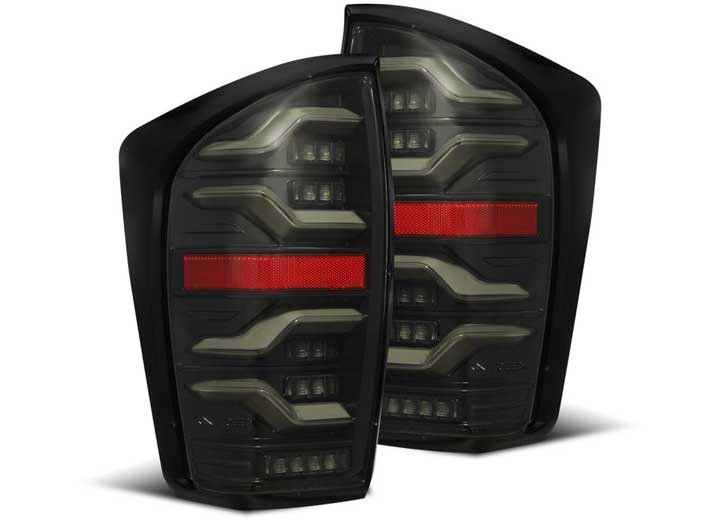 AlphaRex - 1623 Tacoma Luxxseries Led Tail Lights Alphablack W/activation Light & Seq Signal Amber - 680080