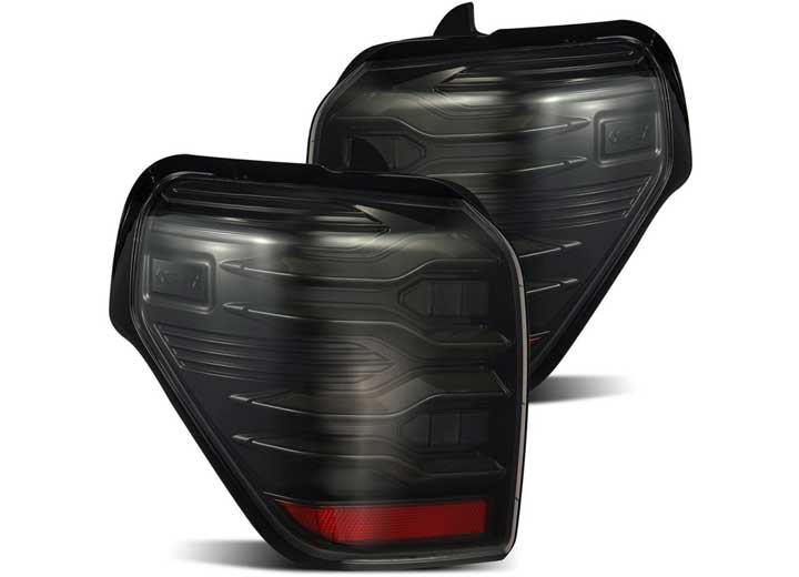 AlphaRex - 1022 4runner Luxxseries Led Tail Lights Alphablack W/activation Light & Seq Signal Amber - 690030