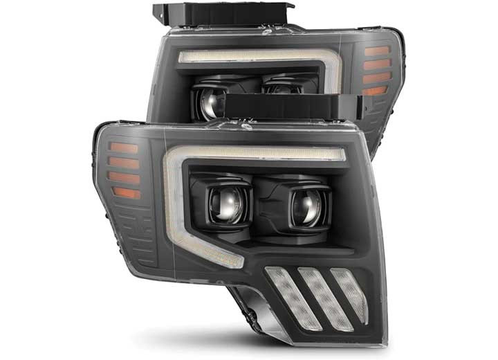 AlphaRex - 0914 F150 Luxx Led Projector Headlights W/activation Light Black - 880092