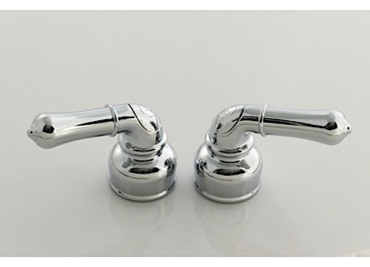 American Brass - Hot & Cold Chrome Teapot Hdl Pair F/ Empire Faucets - CRD-UCCH