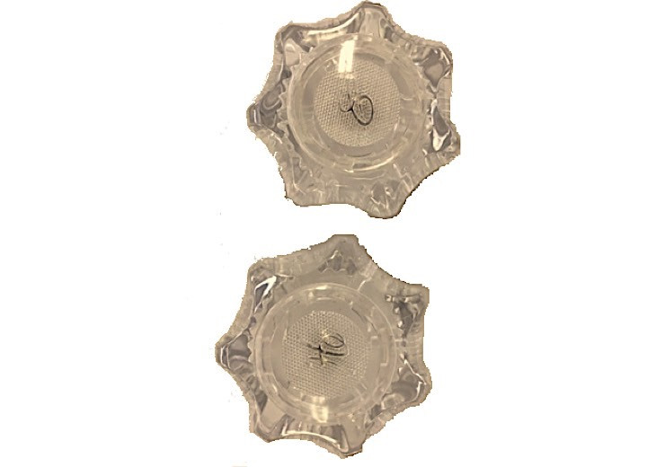 American Brass - Hot & Cold Clear Acrylic Hdl Pair F/ Empire Faucets - CRD-UJH