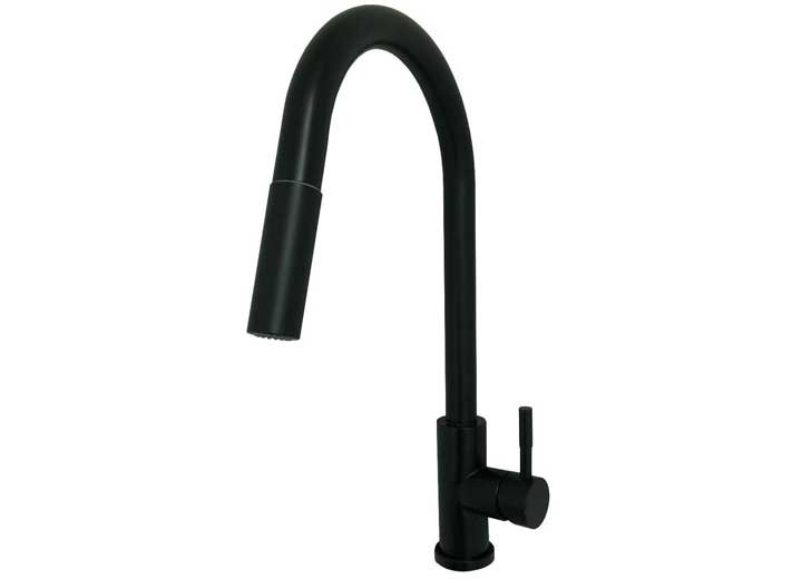 American Brass - Rv Kitchen Faucet Metal Single Lever Gooseneck Spout With Pulldown Sprayer & Ma - SL4000BMT-A