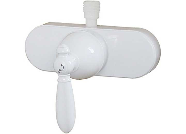 American Brass - 4in Single Lever Shower Valve W/ Decorative Lever Hdl & Vac Brk White Finish - U-YSL53VBWLVR-E