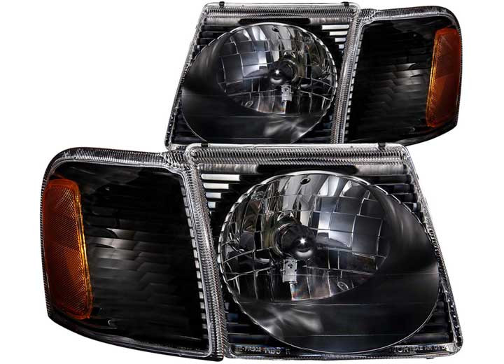 Anzo - 0105 Explorer Sport Trac Headlights Crystal Black - 111041