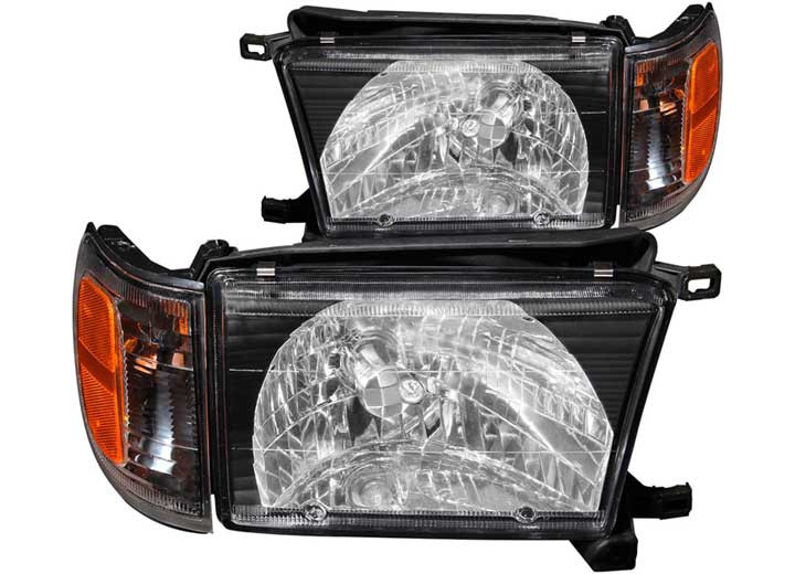 Anzo - 9902 4runner Headlights Black With Amber Reflectors Driver/passenger - 111077