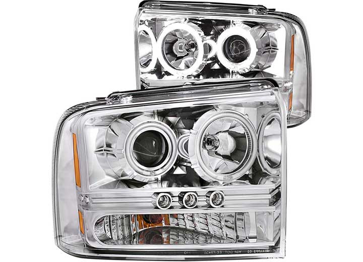 Anzo - 0507 Sd Headlights Chrome Projectors W/halos 1 Pc. Driver/passenger - 111118