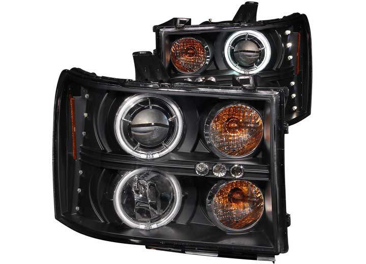 Anzo - 0714 Sierra 2500/3500 Projector Headlights W/halosblack/clear Drive/pass - 111125