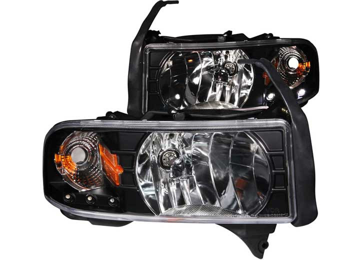 Anzo - 9401 Ram Crystal Clear Black W/led Amber Headlights Driver/passenger - 111205
