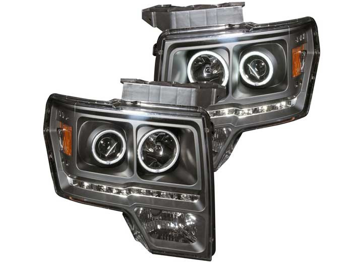 Anzo - 0914 F150 Projector Headlights G2 W/halo Black Clear(ccfl)drive/pass - 111298