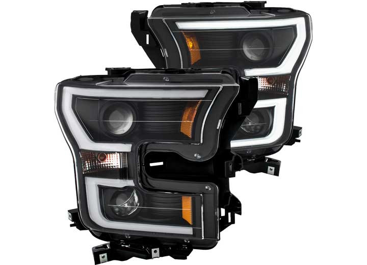 Anzo - 1516 F150 Projector Plank Style Headlight Blk Clear Amber Driver/passenger - 111347