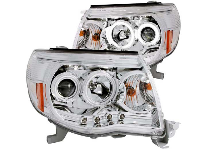Anzo - 0511 Tacoma Chrome Clear Projector With Halos Headlights Driver/passenger - 121281