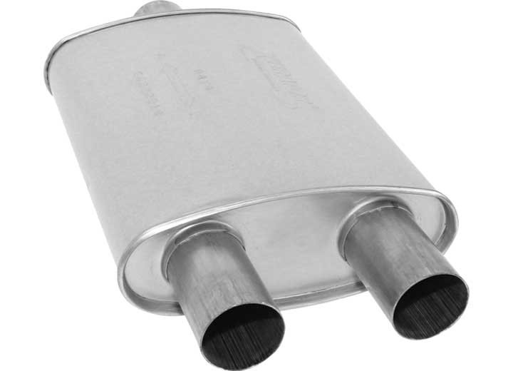 AP Exhaust - Muffler  Xlerator Big Max Turbo Oval 2.5in Id/2.25in Od 21in Oal As - 690513