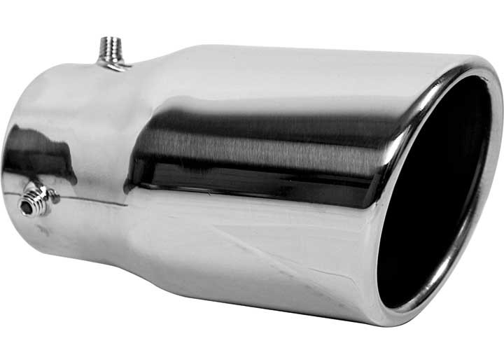 AP Exhaust - Exhaust Tip 2.25in Id Angle Cut Outlet 5.5in Oal Stainless - ST1253S