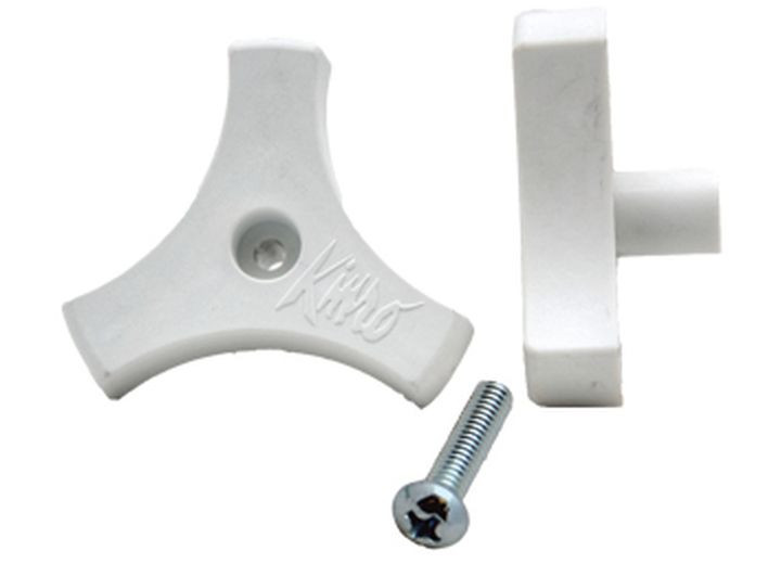 AP - Window Knob Short 1  White W/screw 1/ctn - 013-510