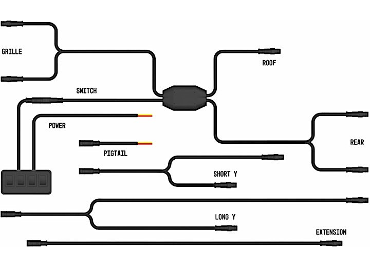 Arc Lighting - Strobelink Harness Type A (6 Lights + Mini Bar (1ea) - BB8KA06