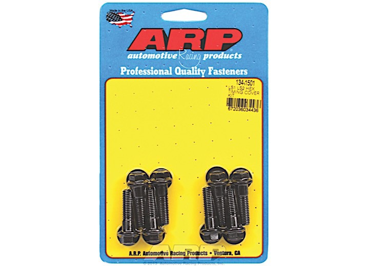 ARP - Ls1/ls2 Hex Bolt Head Black Oxide Timing Cover Bolt Kit - 134-1501