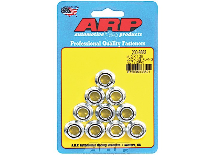 ARP - M10 X 1.25 Locking Flange Nut Kit - 200-8683
