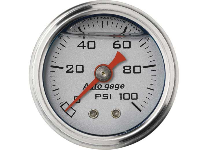 Auto Meter - Pressure Gauge 0100 Psi Sportcomp Silver - 2180