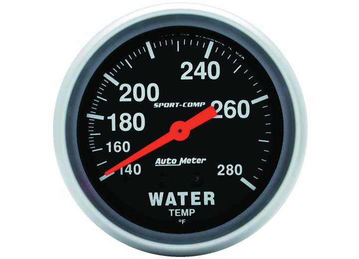Auto Meter - 25/8in Water Temp 140 280f 6fttubing Mech - 3431