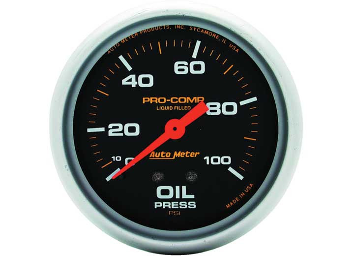 Auto Meter - 25/8in Oil Press 0100 Psi Lfg Mech - 5421