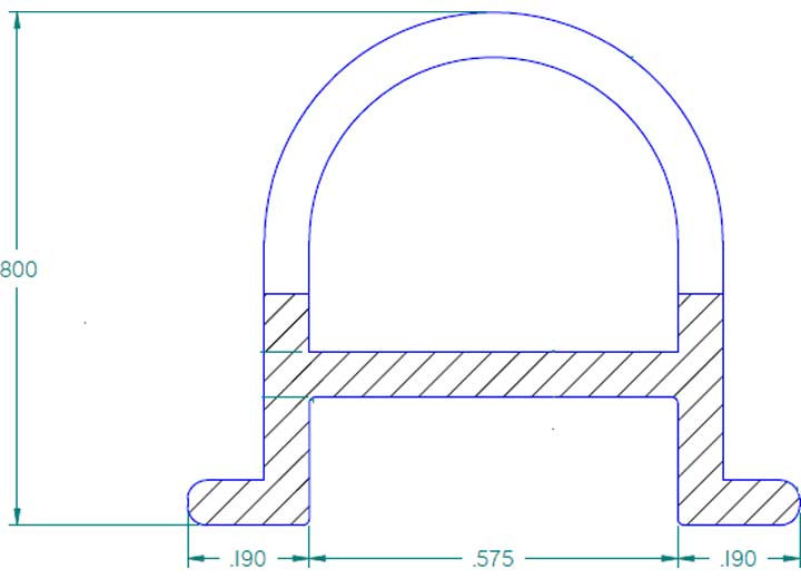 BAL RV - Seal D G5 Slide .80 In X .955 In  25ft Box - 21100021