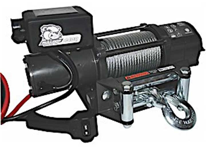 Bulldog Winch - 4400lb Trailer/utility Winch 50ft Synth Rope Roller Frld Mnt Plate - 15020