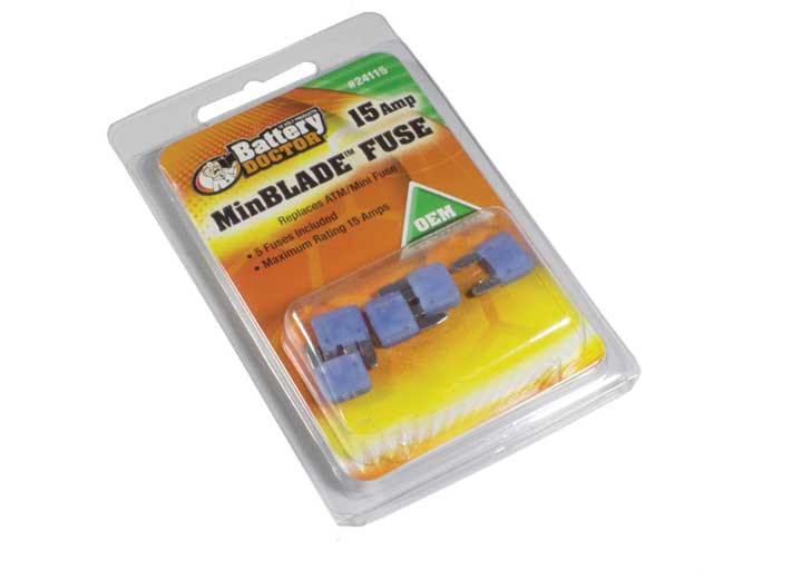 Battery Doctor - Atm Minifuse15ablue5pc Retail Pkg - 24115