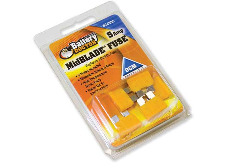 Battery Doctor - Ato/atc Standard Blade Fuse5atan5pcs Retail Pkg - 24355