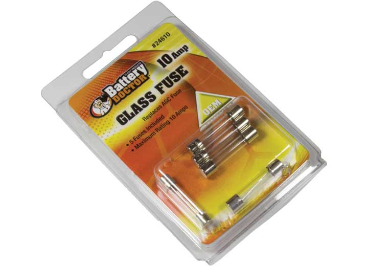 Battery Doctor - Agc Glass Fuse10a5pcs Retail Pkg - 24610