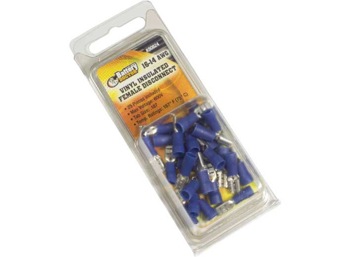 Battery Doctor - 1614awg Vinyl .187 Female Quick Disconnect 25 Pcs - 80824