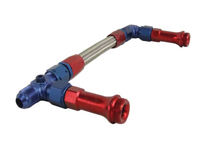 Big End Performance - 8 Holley 4150 Series Blue/red Finish Dual Inlet Carb Line Kit - 12115