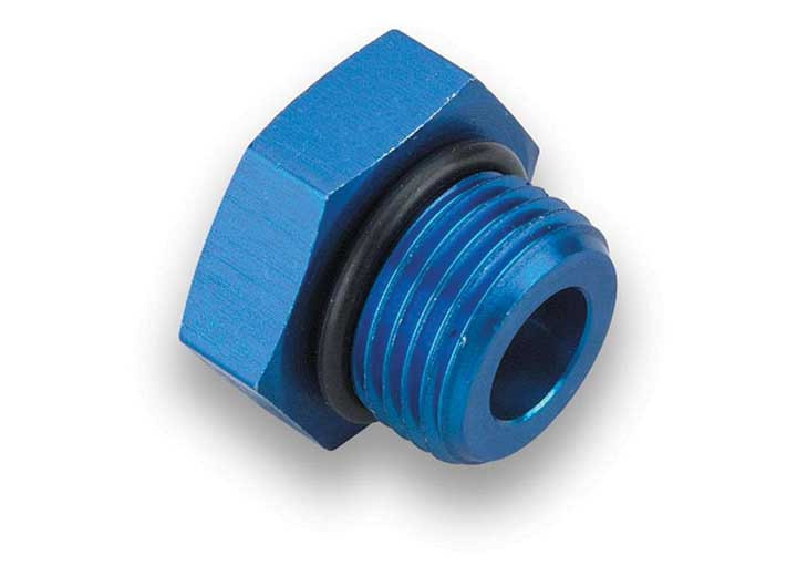 Big End Performance - 8an Blue Port Plug W/oring - 12814