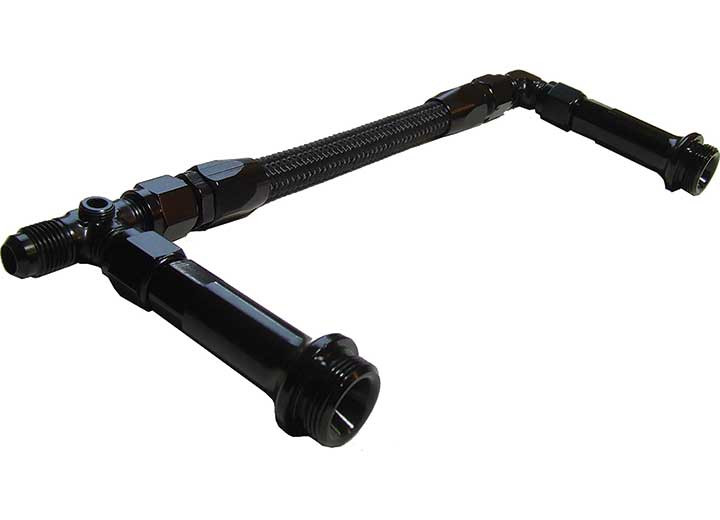 Big End Performance - 6 Holley Ultra Hp Black Fittings W/black Hose Dual Inlet Carb Line Kit - 14102